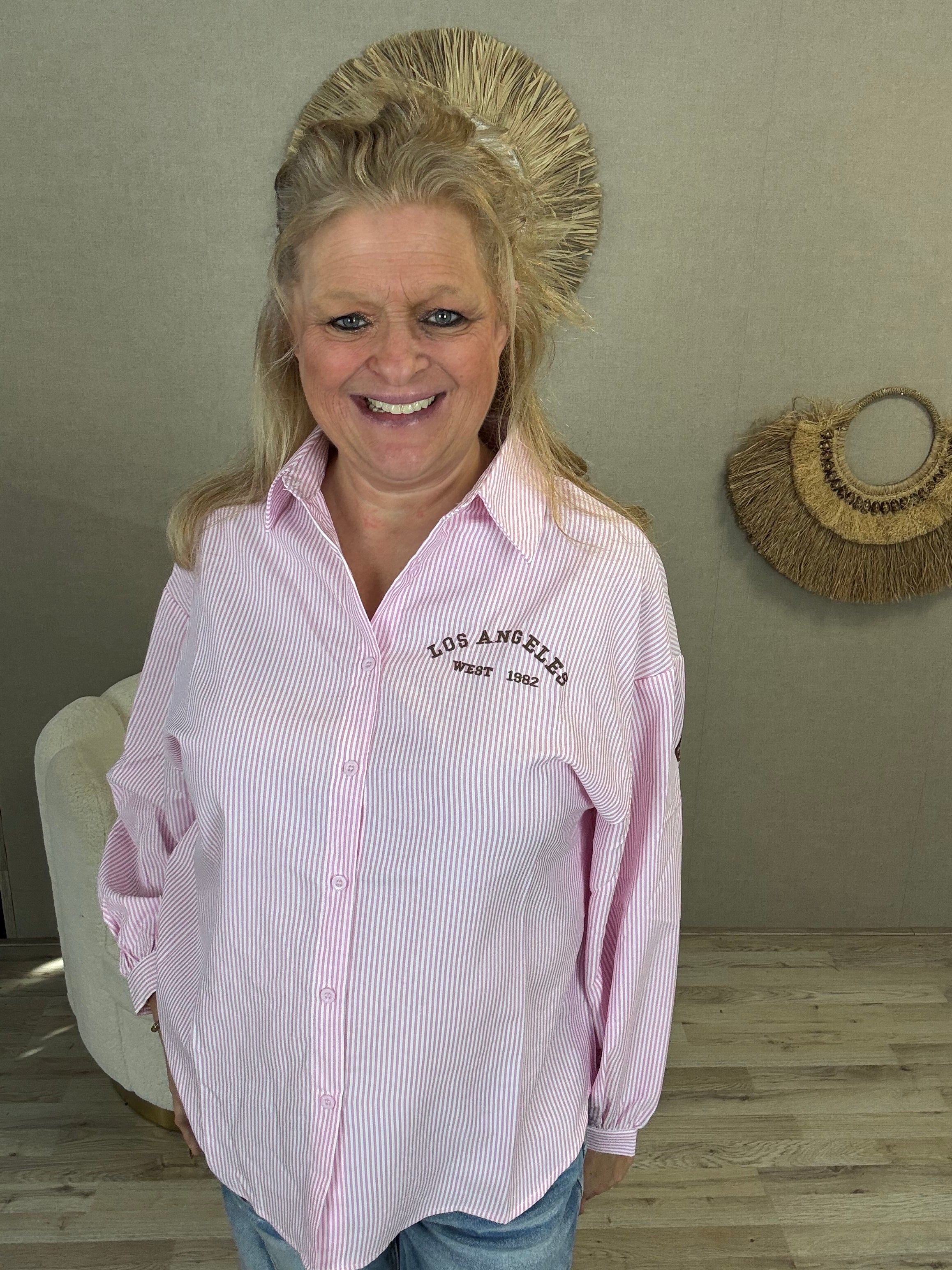 Blouse West 1882 Roze