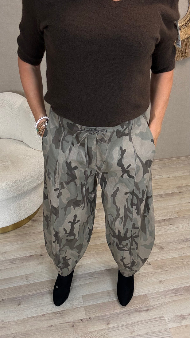 Camouflage ballonbroek Beige