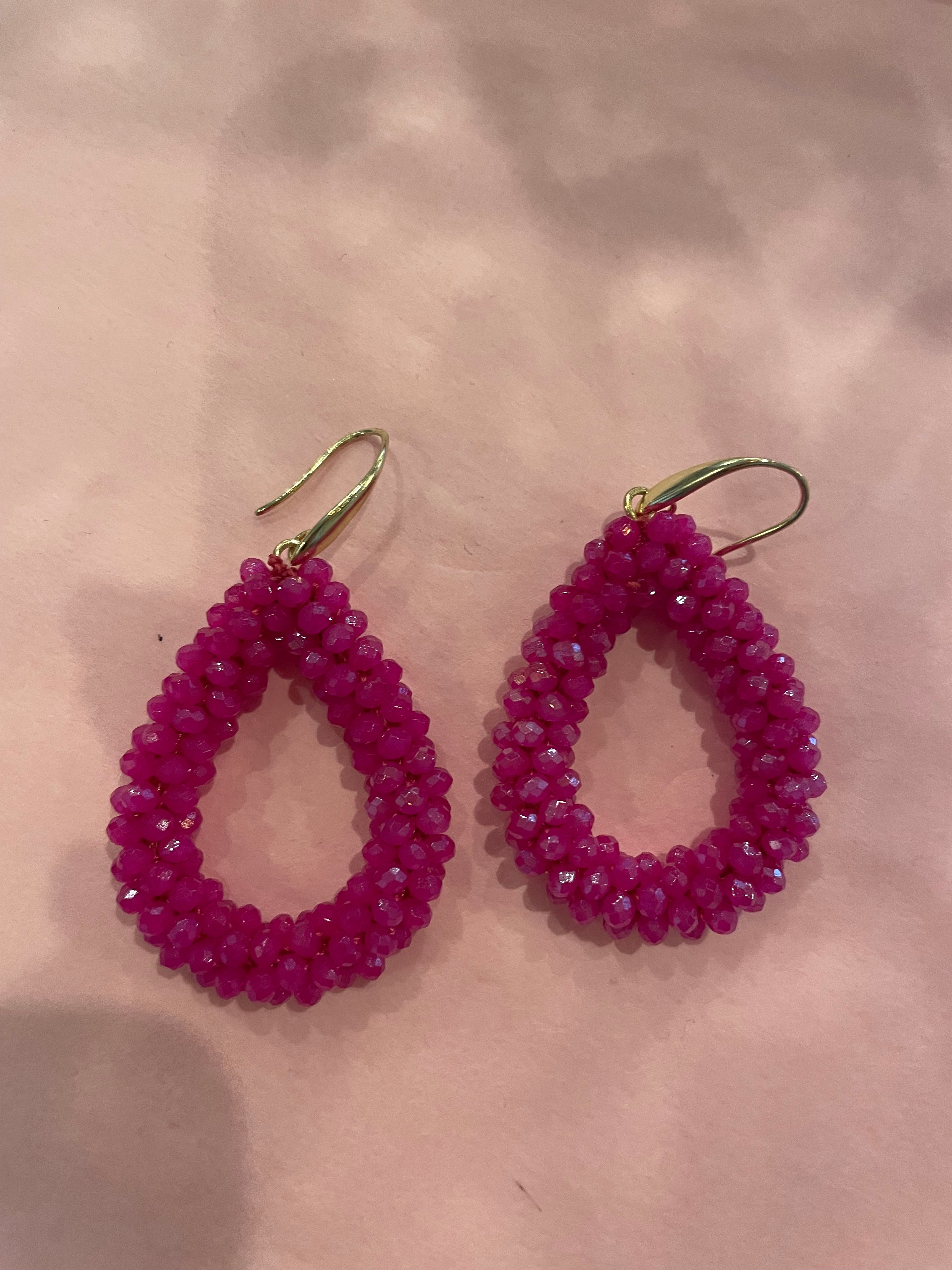 Earrings Nikkie fuchsia