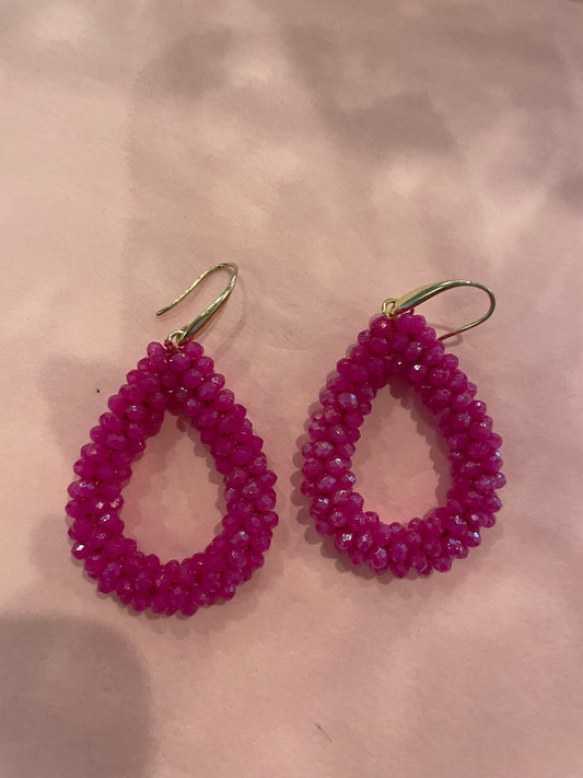 Earrings Nikkie fuchsia - Nancfashion