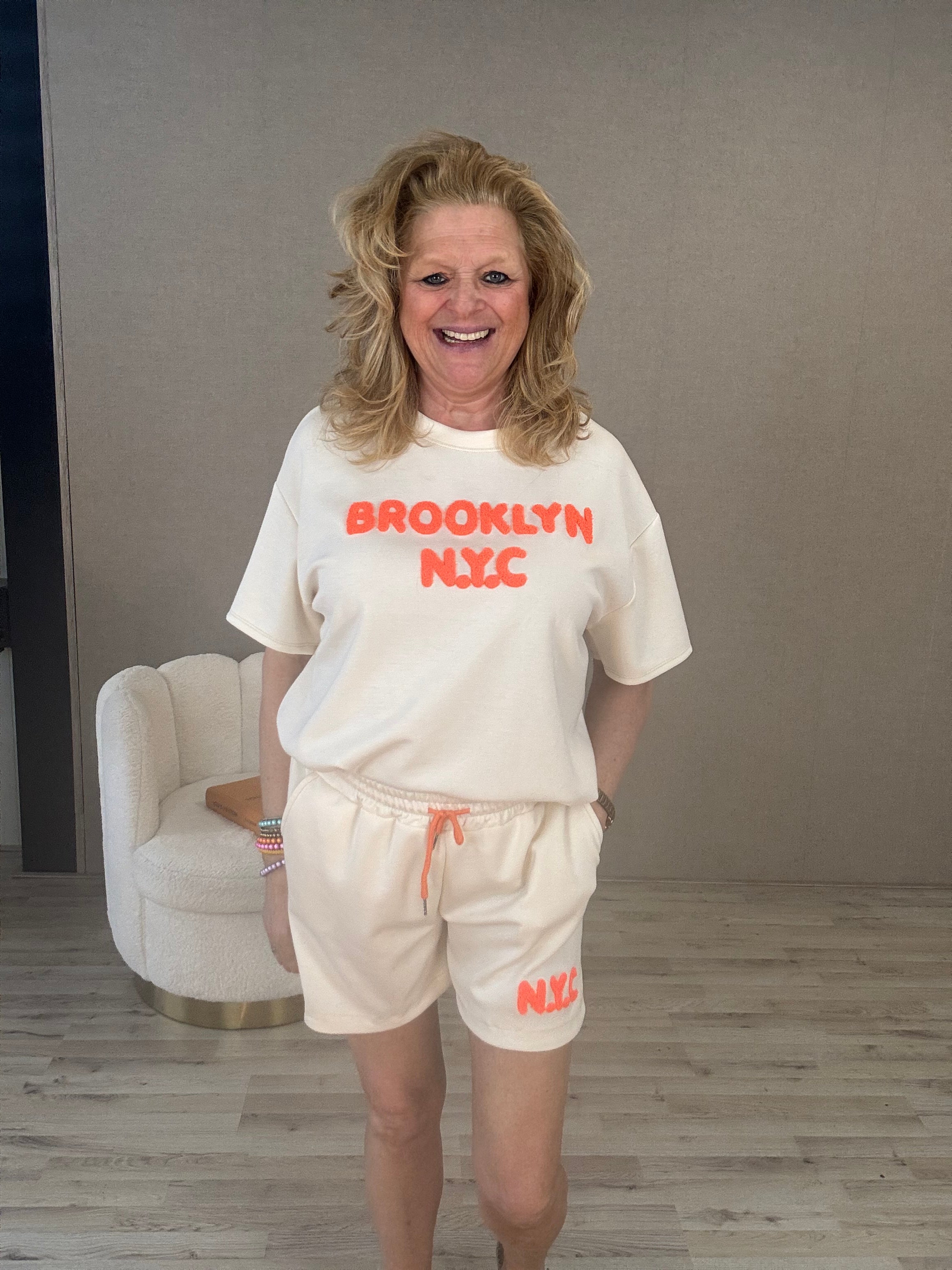 Tweedelig Brooklyn set Beige