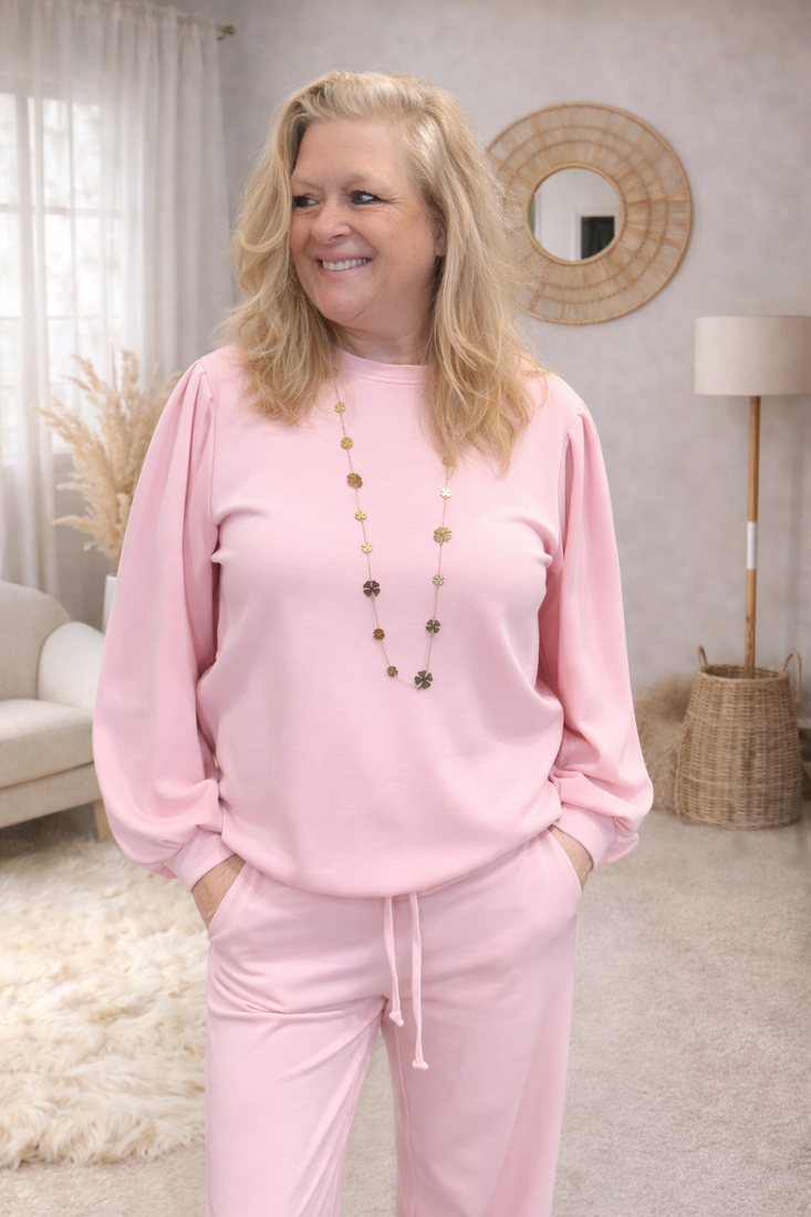 Sweater Mooij Pofmouwen Roze