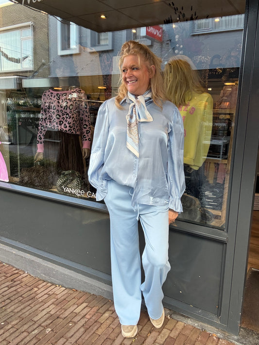 G. Ricceri blouse silky Blauw