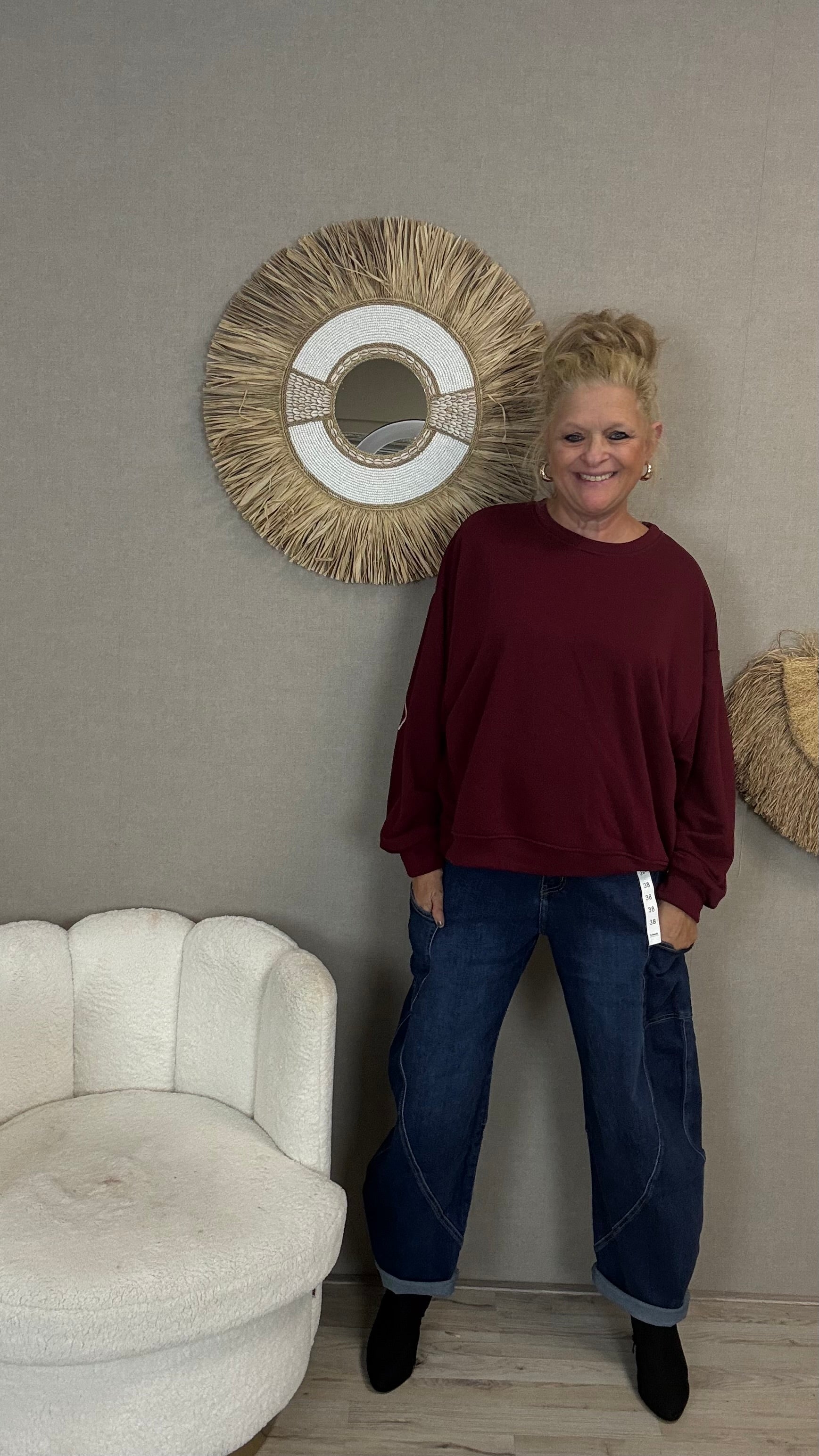 Mooij Sweater Never Ordinary Bordeaux