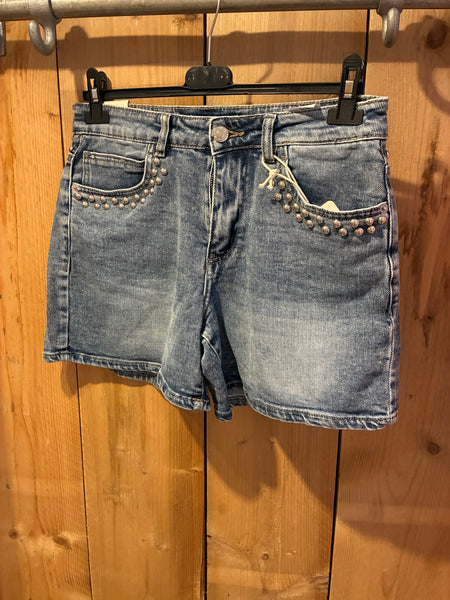 Jeans Short Jewelly met studs S9310