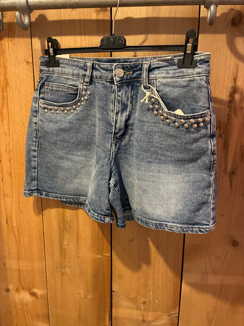 Jeans Short Jewelly met studs S9310