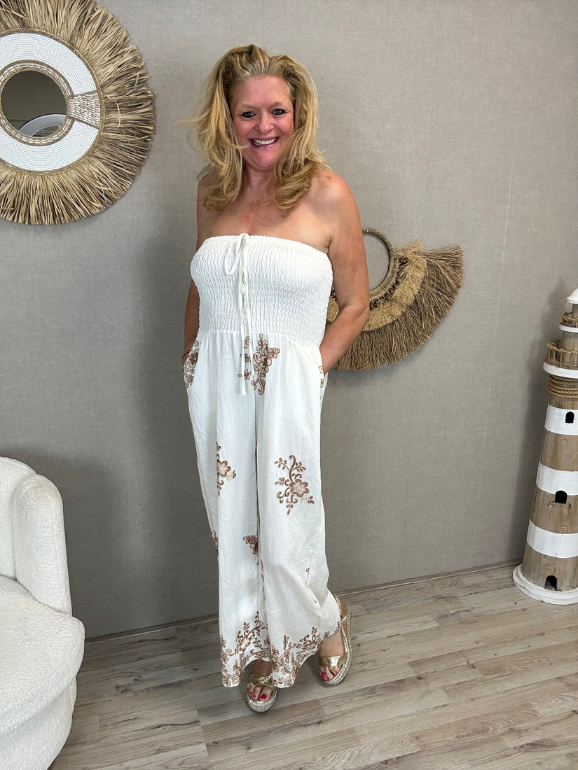 Strapless Jumpsuit Ibiza Beige