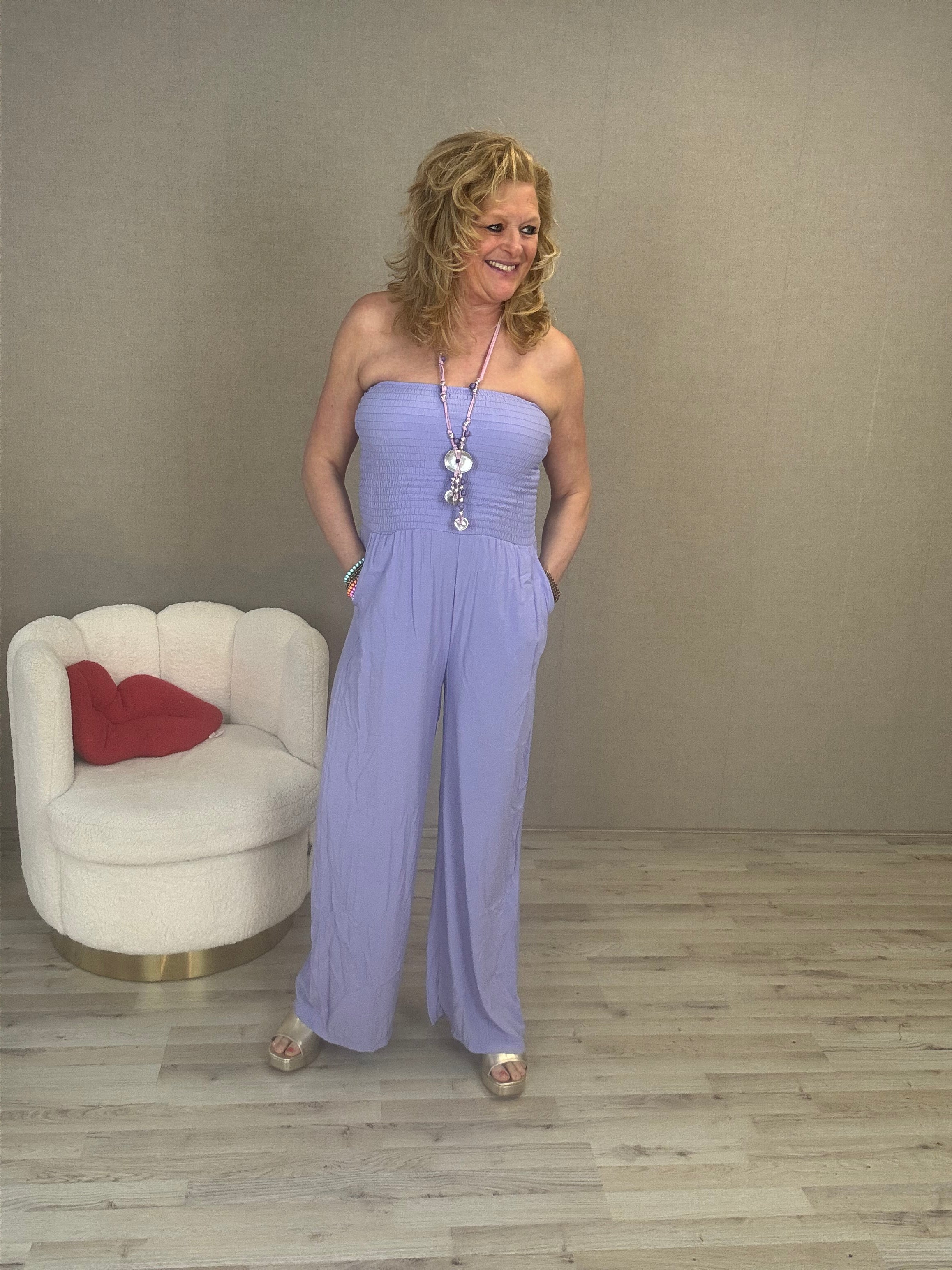 Strapless Jumpsuit Lila