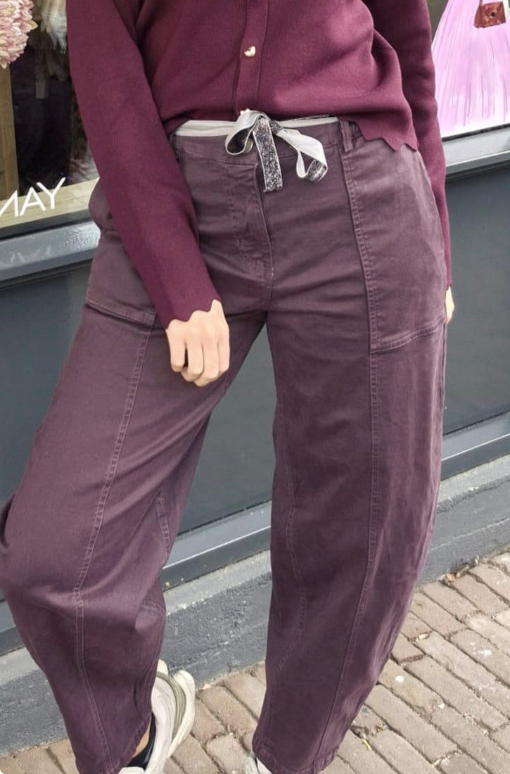 Barrel Broek Rebel – Aubergine Bordeaux