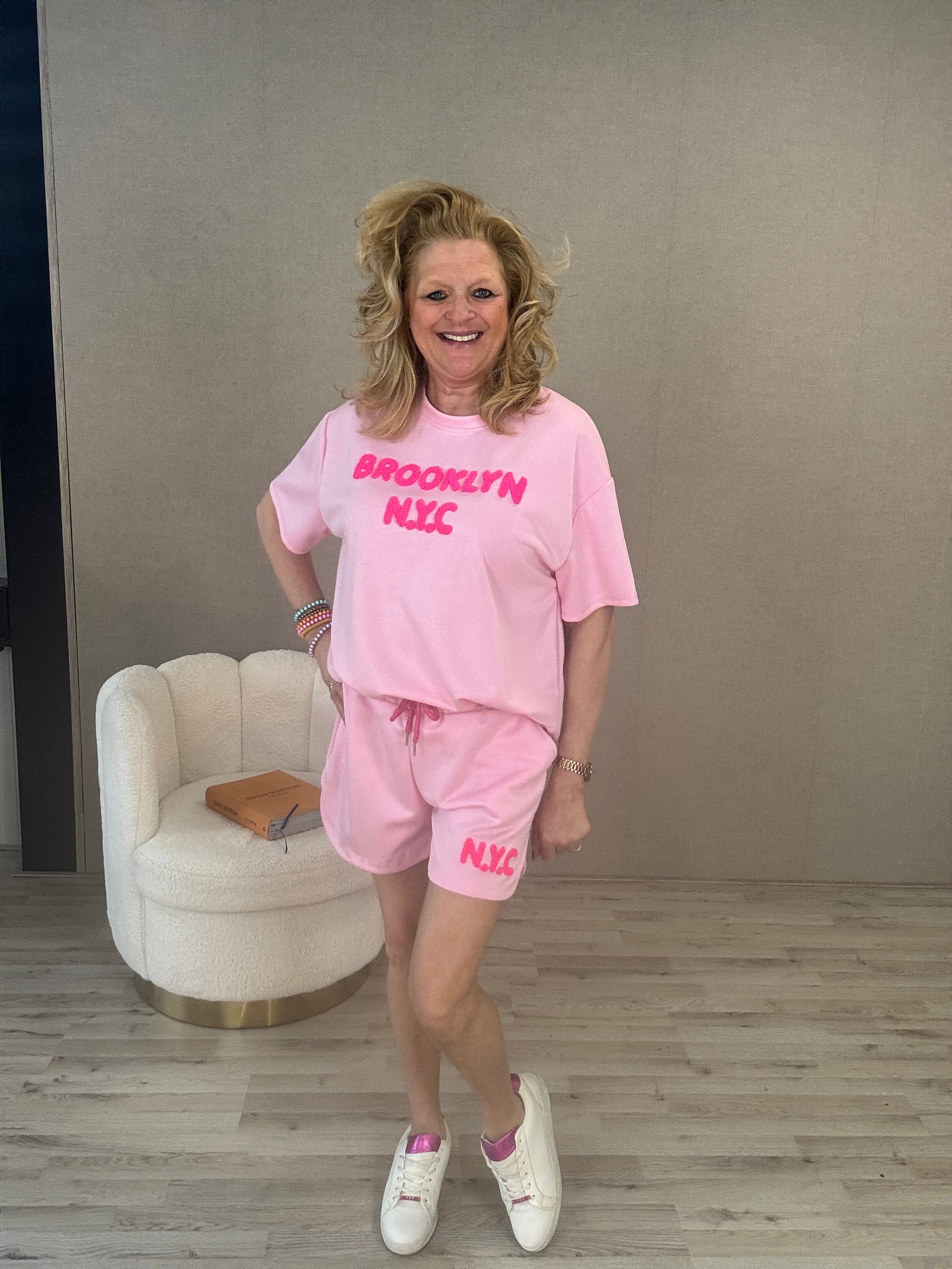 Tweedelig Brooklyn set Roze