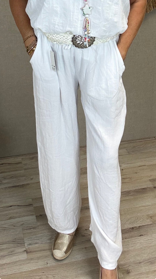 Zomer Broek Fay White - Nancfashion
