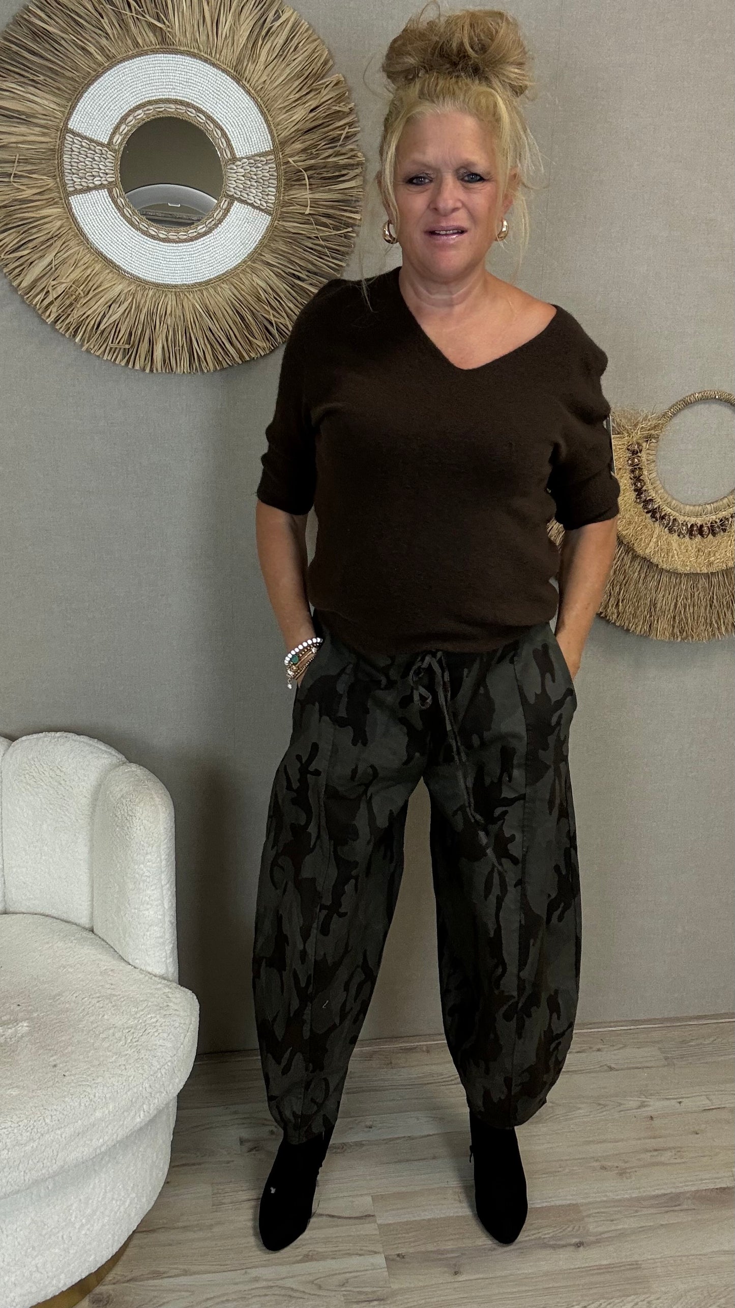 Camouflage ballonbroek Grijs