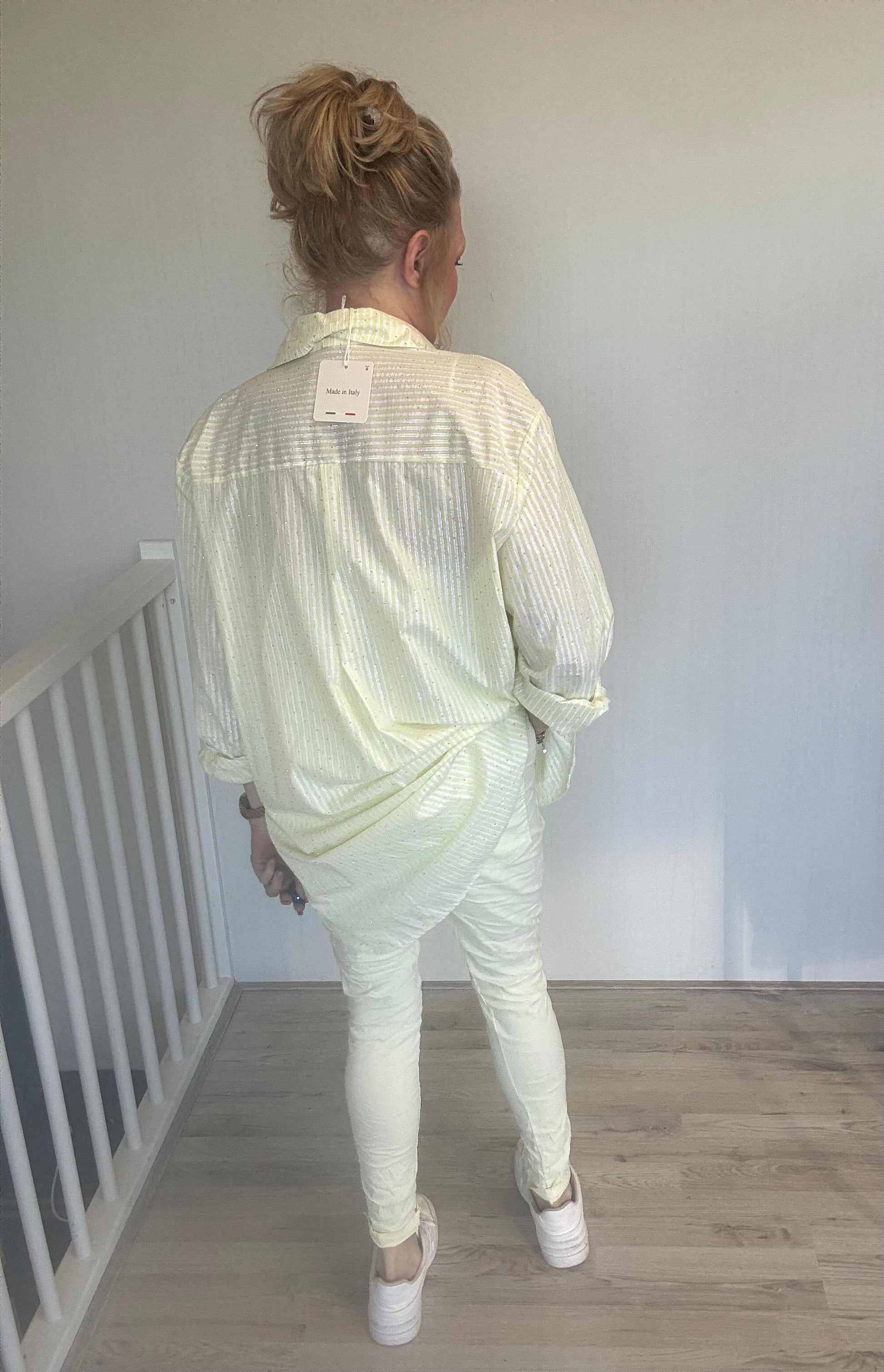 Stretch broek Yellow - Nancfashion