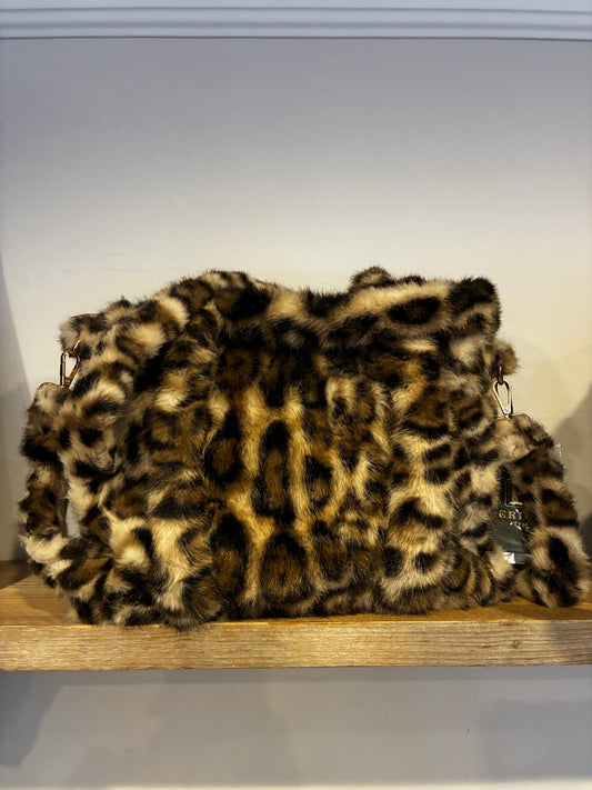 Fluffy Tas met Panterprint – Inclusief Schouderband