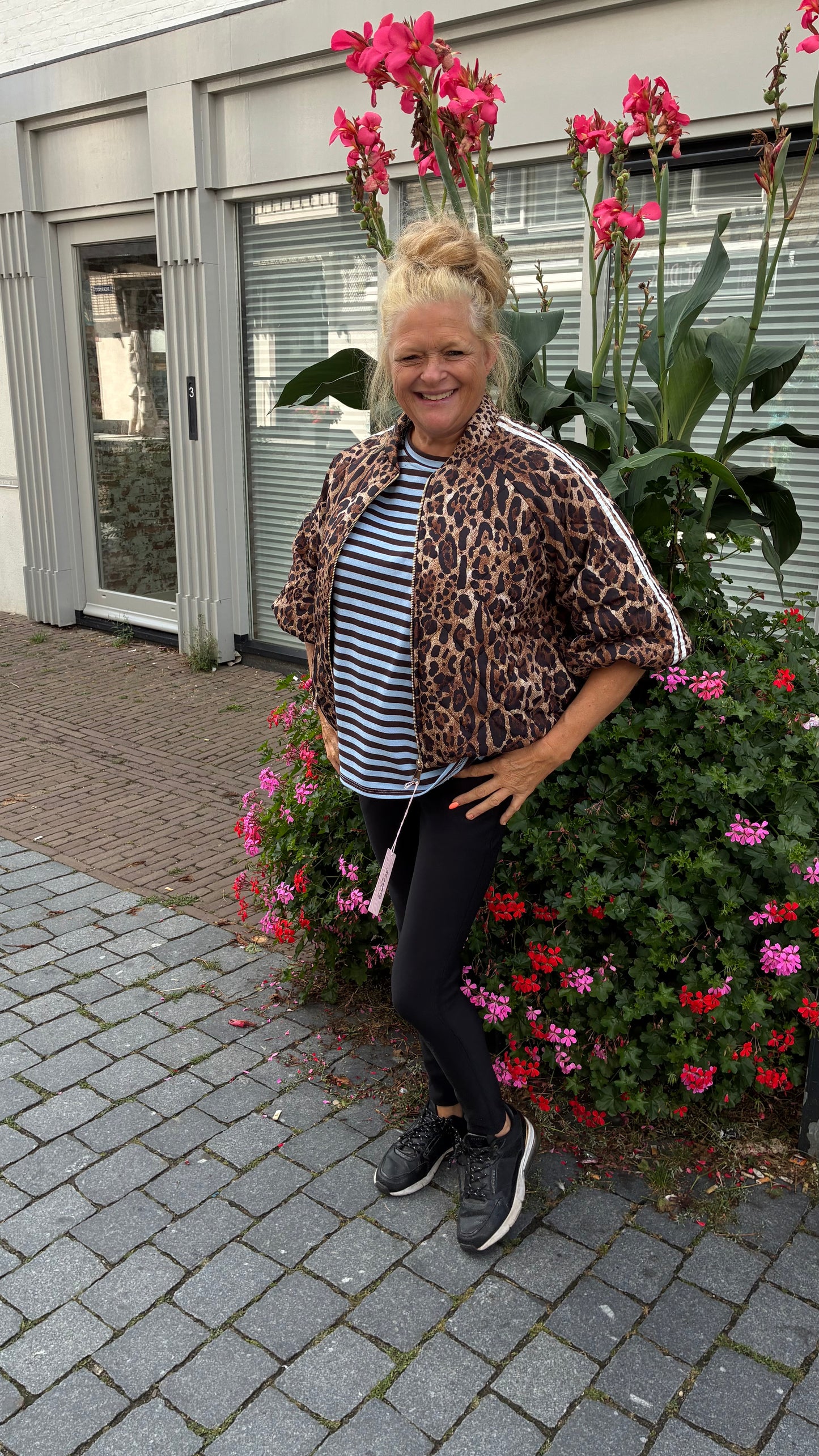 Gewatteerd Jack 3/4 Mouw- Leopard
