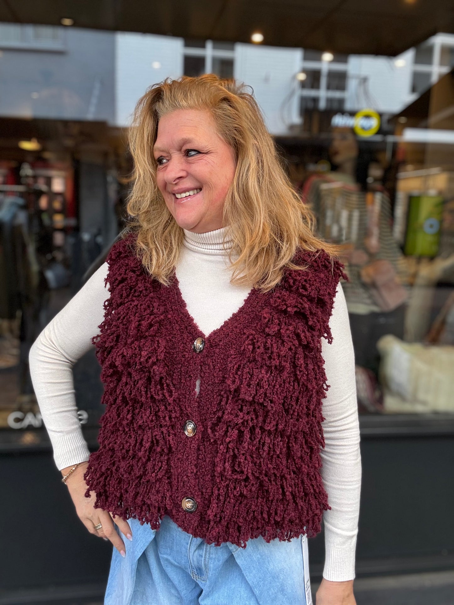 Mouwloos Vest Bordeaux