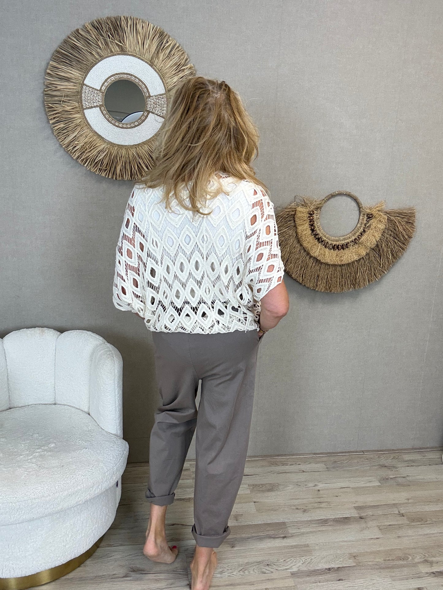 Gehaakte Top Isa Beige - Nancfashion