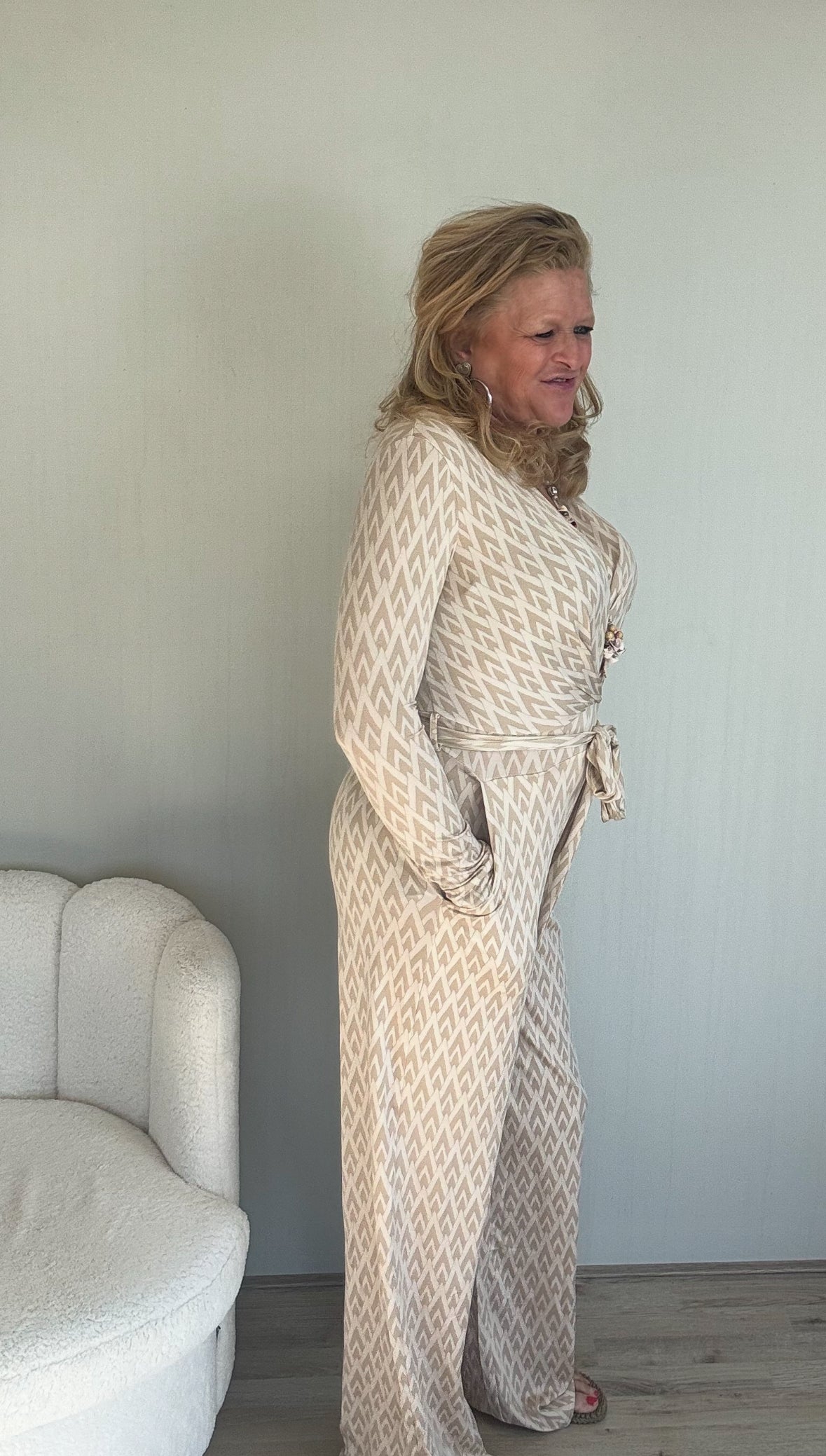 Jumpsuit By Swan Beige - Nancfashion
