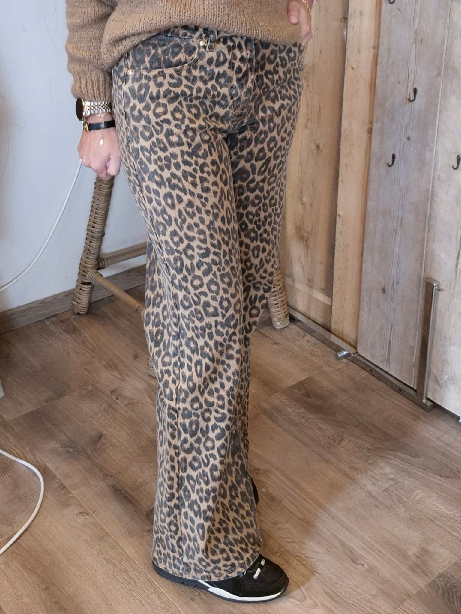 Jewelly Jeans Wide Leg Leopard