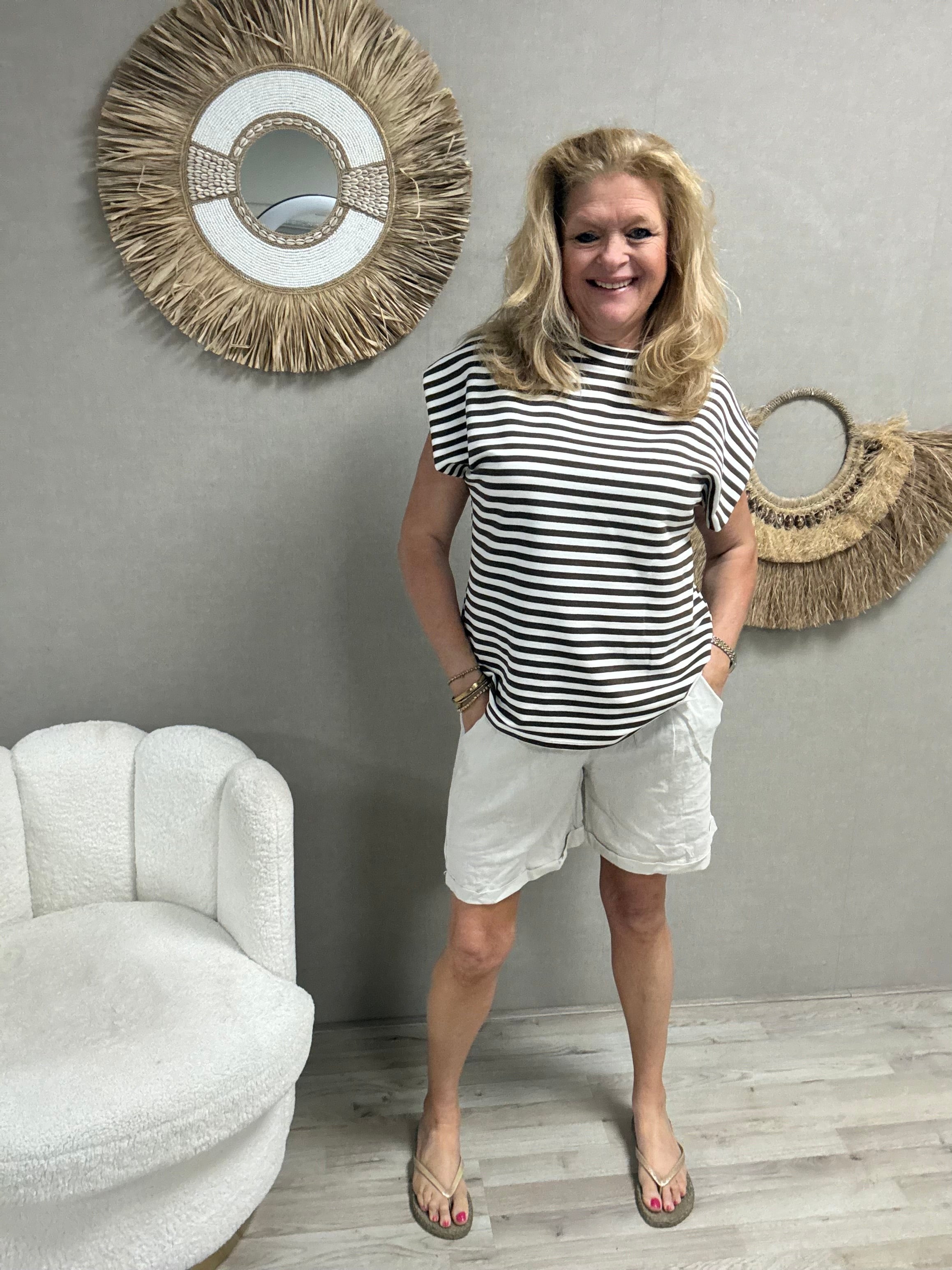 Stripes Shirt Mooij Bruin