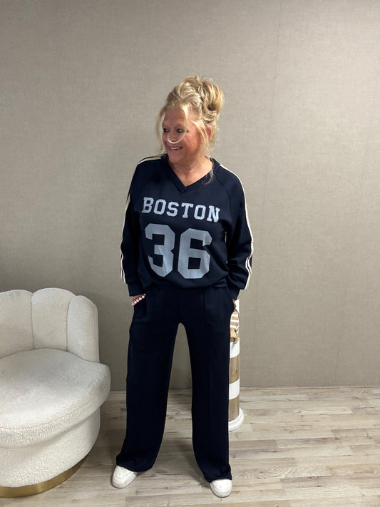 2-delig Pak Boston Donkerblauw