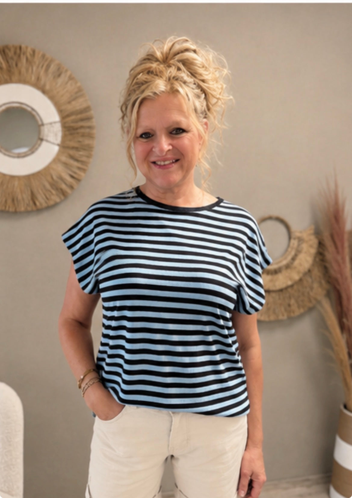 Striped Shirt Mooij Blauw/Bruin
