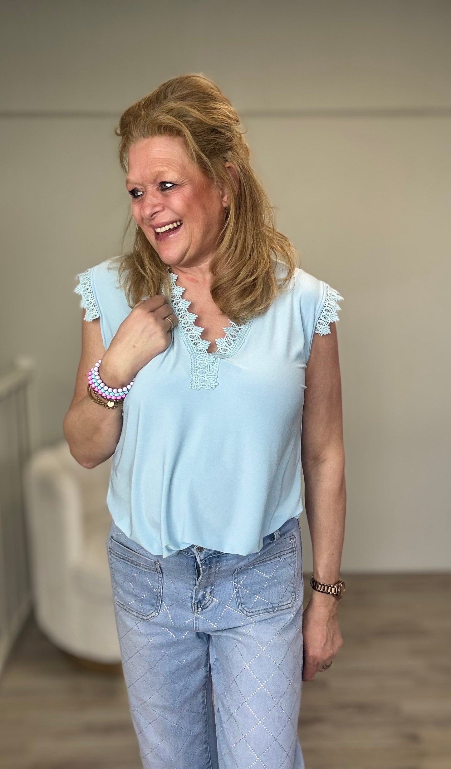 Top Anouk Lichtblauw - Nancfashion