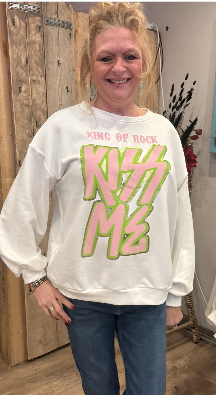 Sweater Kizz Me White - Nancfashion