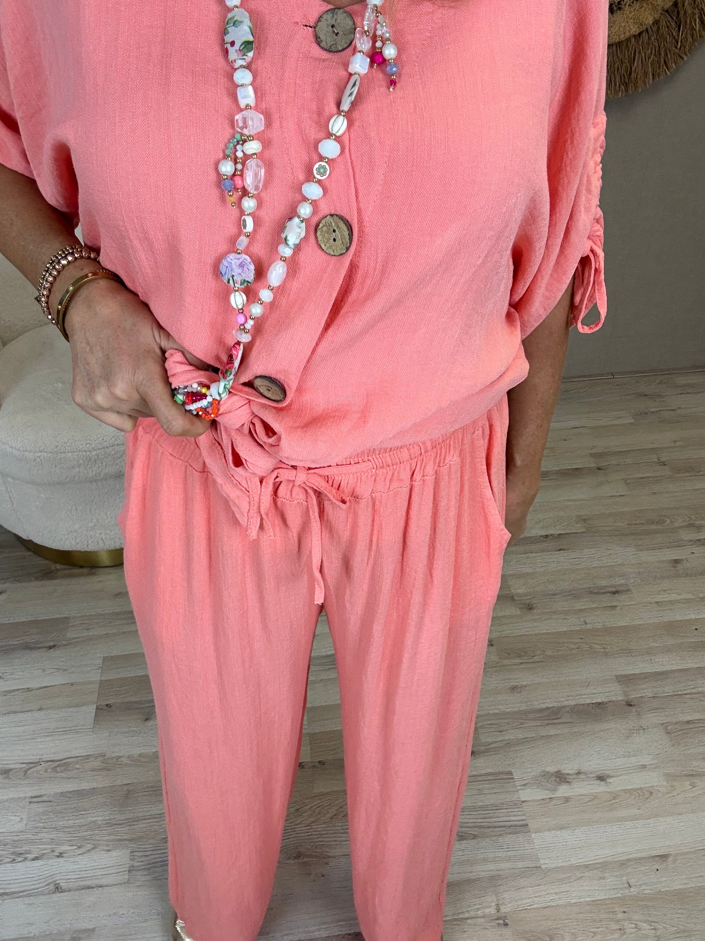 Tweedelig Set Bregje Peach - Nancfashion