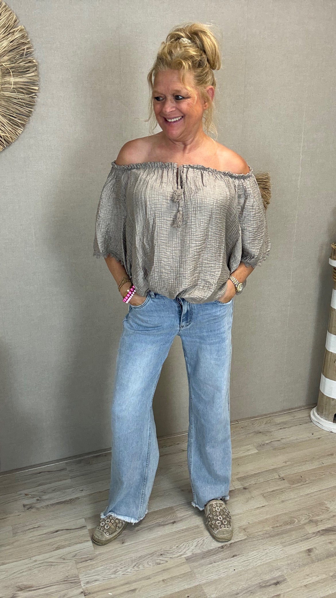 Top Jessey-Taupe/Grijs