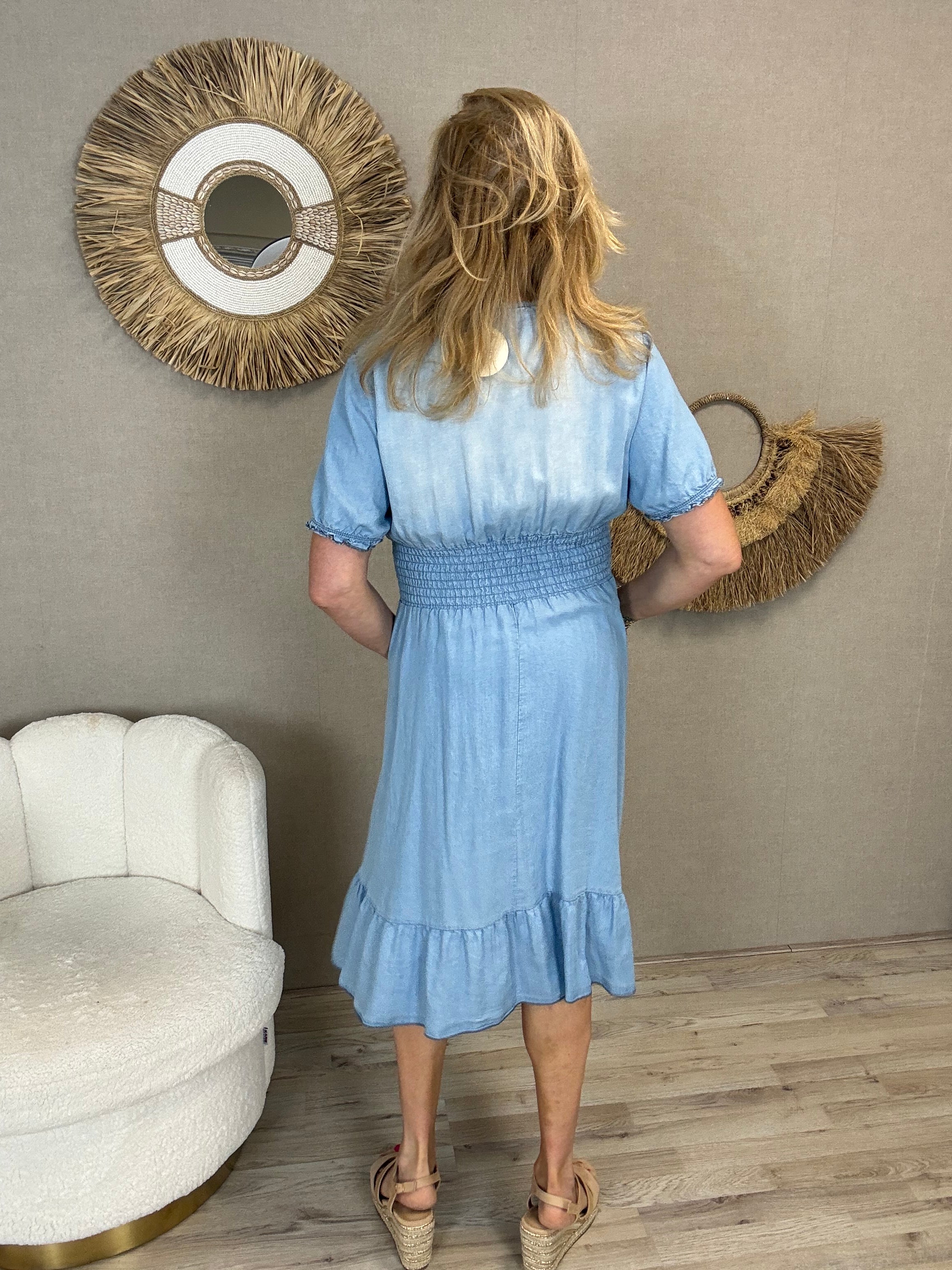 Jurk esra Lichtblauw - Nancfashion
