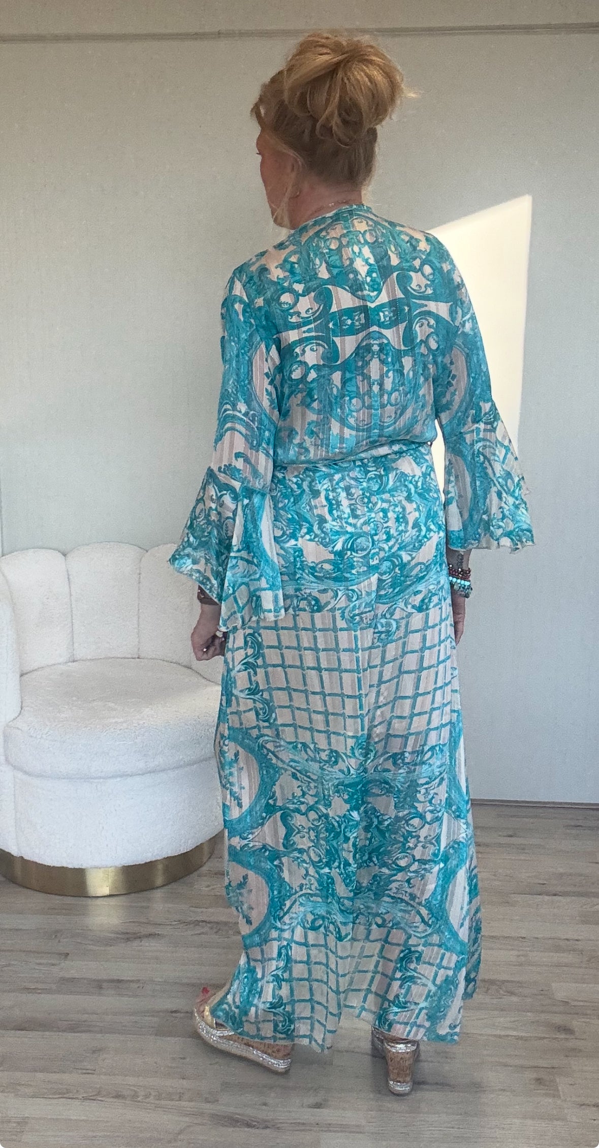 Jurk Troiska Tuquoise - Nancfashion