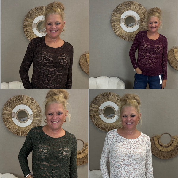 Kanten top (vier kleuren)