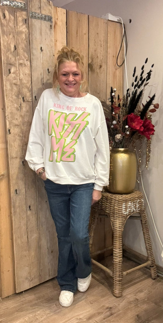 Sweater Kizz Me White - Nancfashion