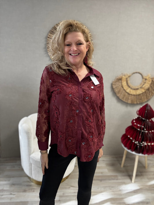 Blouse Saartje Bordeaux