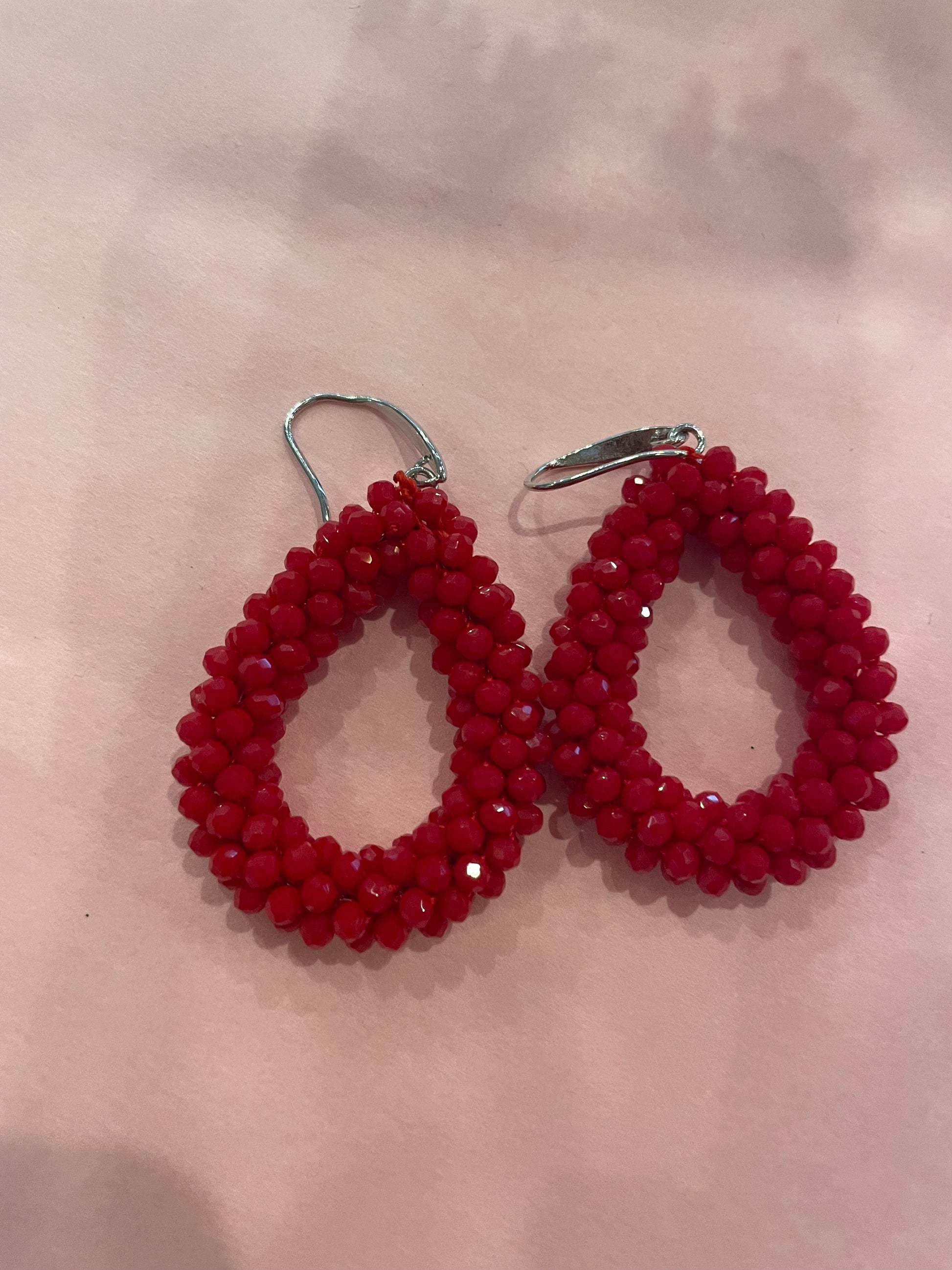 Earrings Nikkie rood - Nancfashion