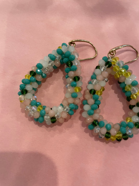 Earrings Nikkie groen mix - Nancfashion