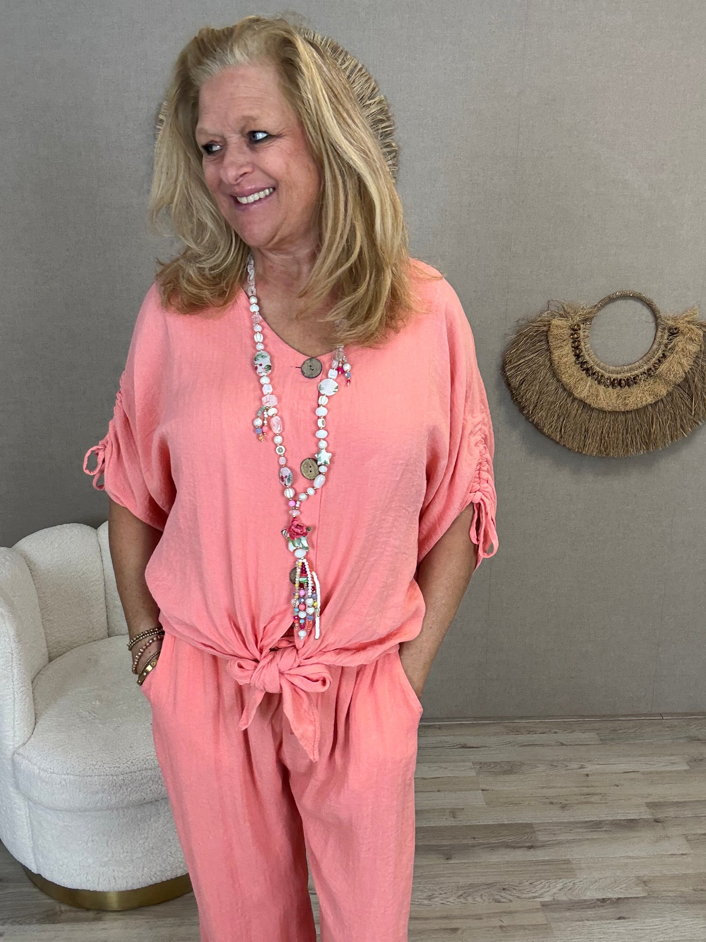 Tweedelig Set Bregje Peach - Nancfashion