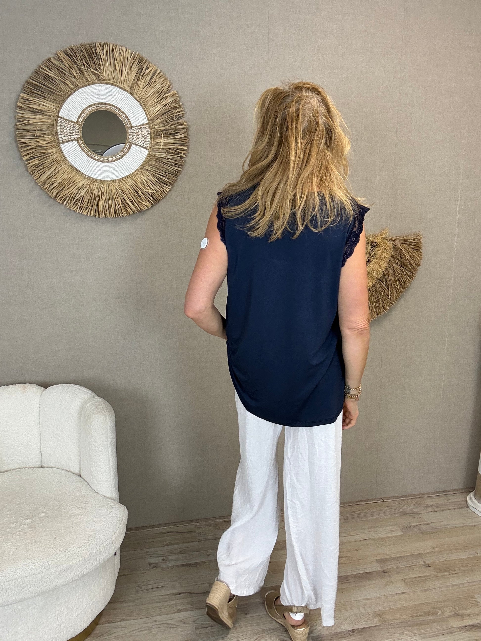 Top Kant Donkerblauw - Nancfashion