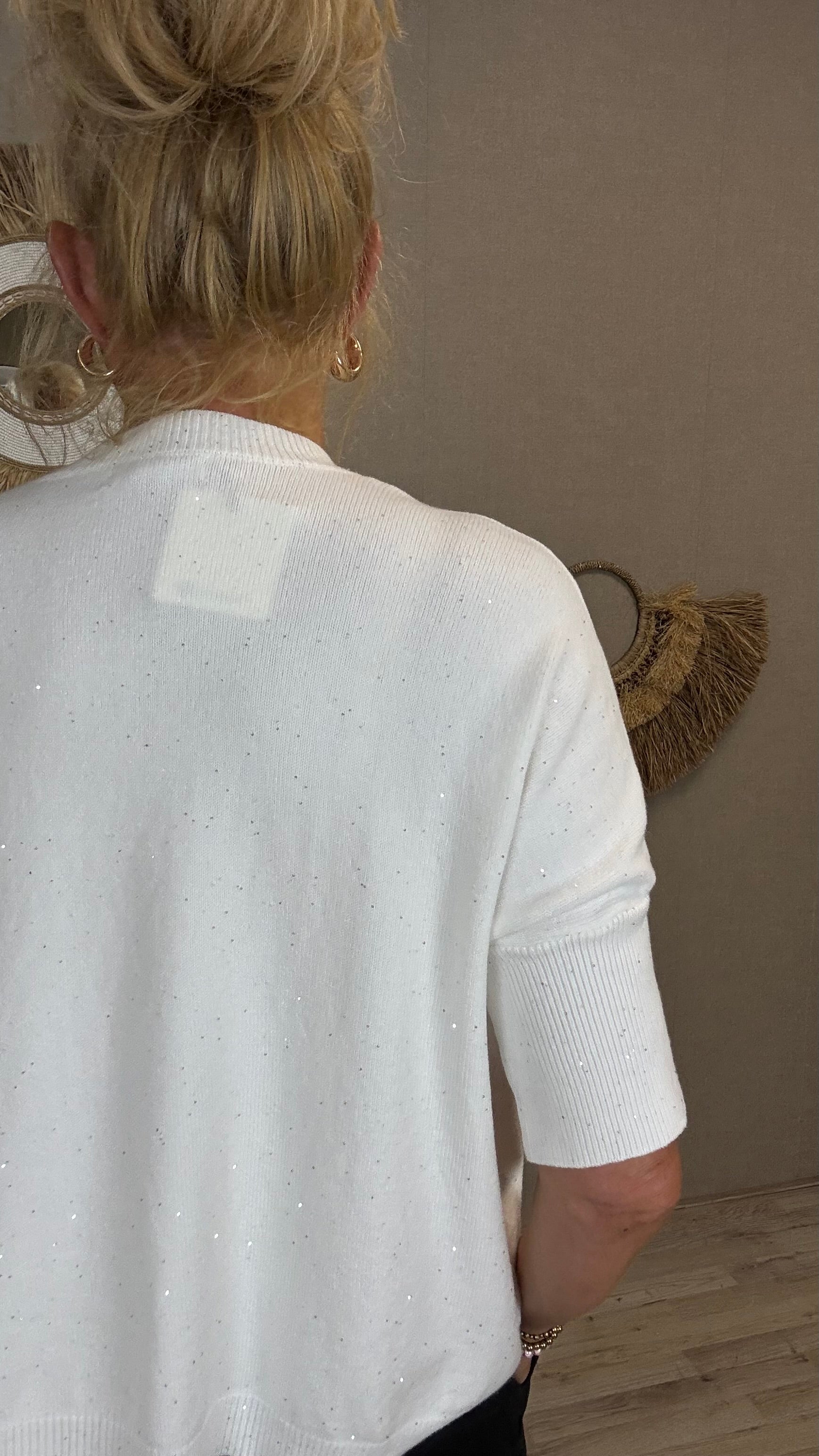 Sparkel Trui Noa Wit