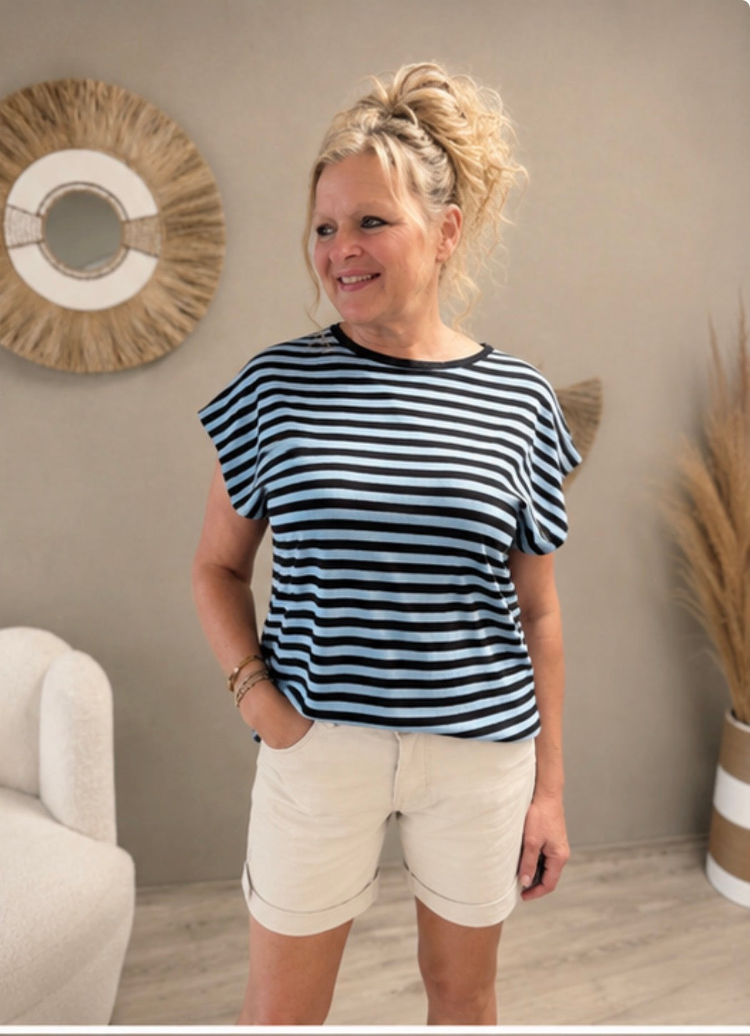 Striped Shirt Mooij Blauw/Bruin