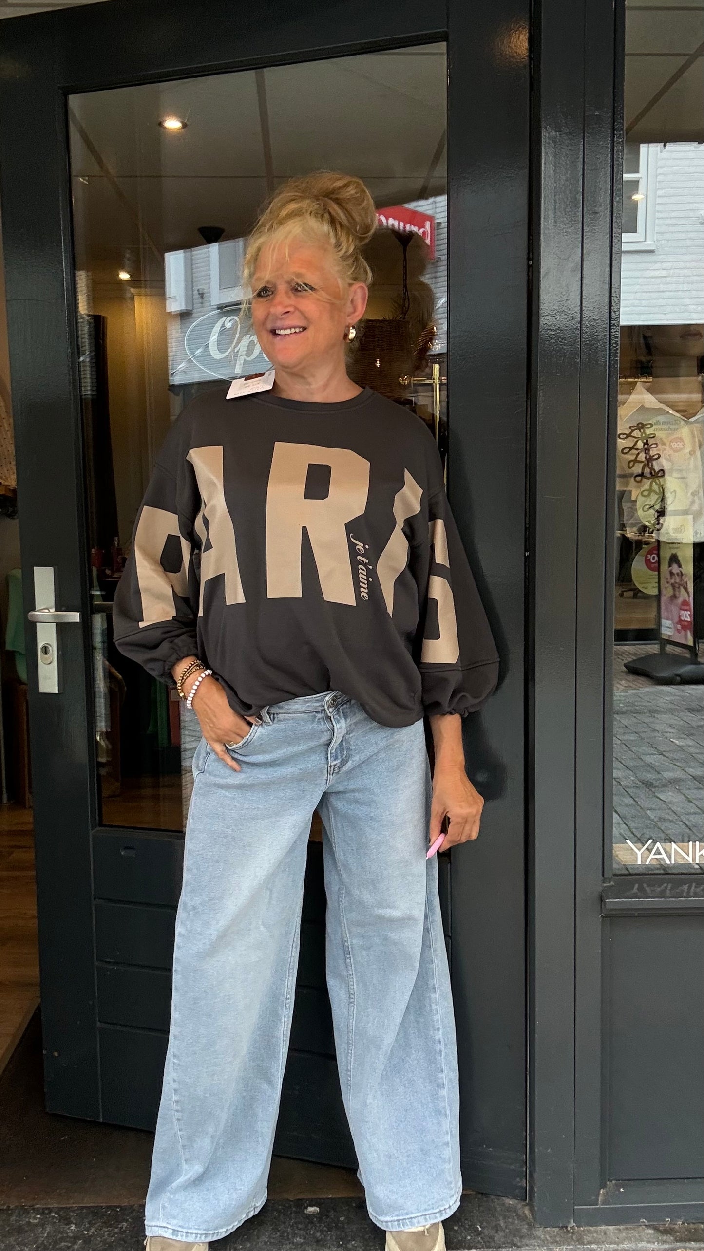 Sweater Paris-Mooij  Donkergrijs/Taupe