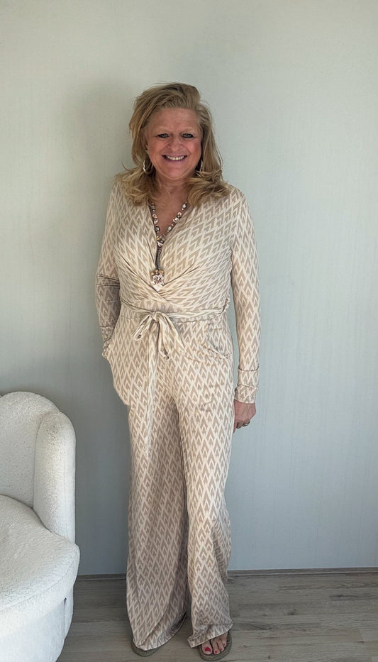 Jumpsuit By Swan Beige - Nancfashion
