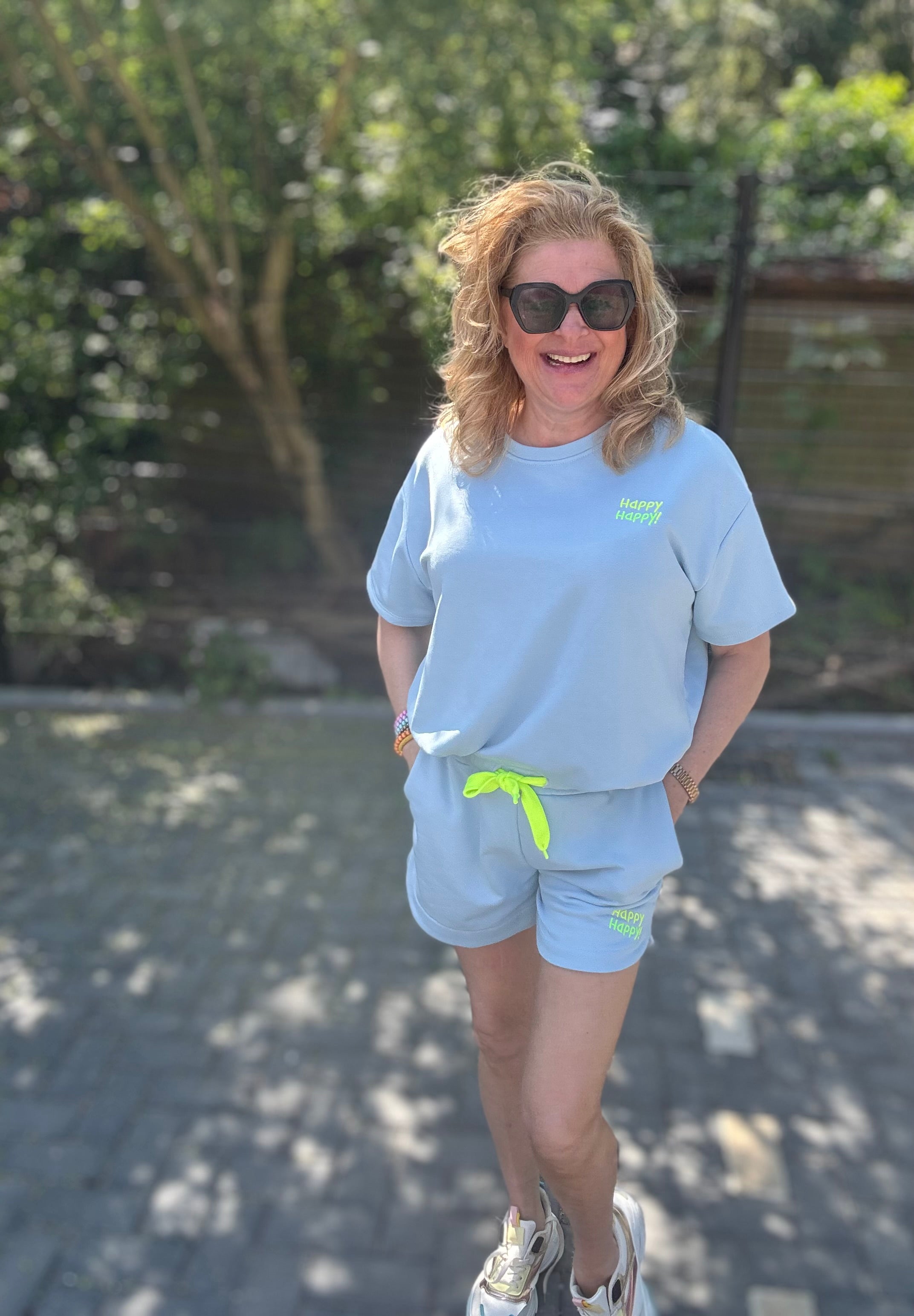 Tweedelig korte set Happy Blauw Mooij