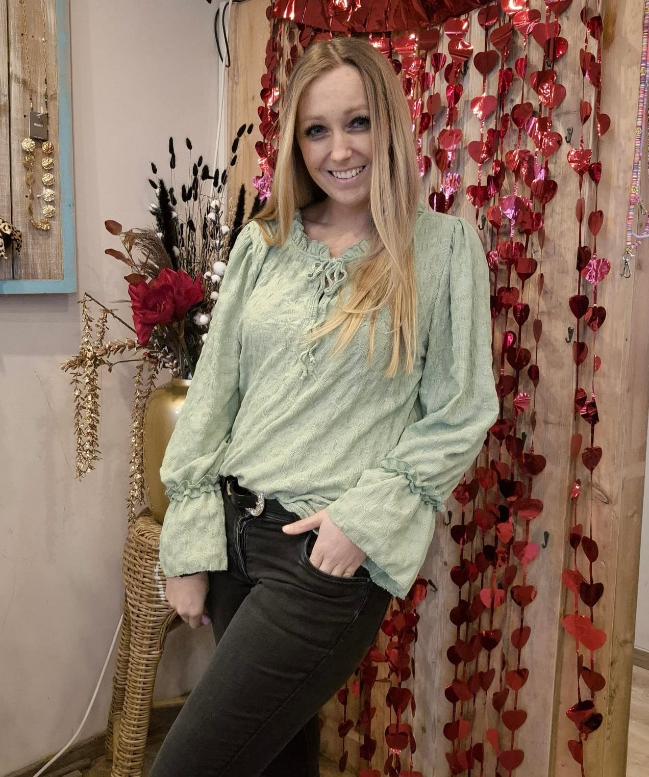 Blouse Crace Groen