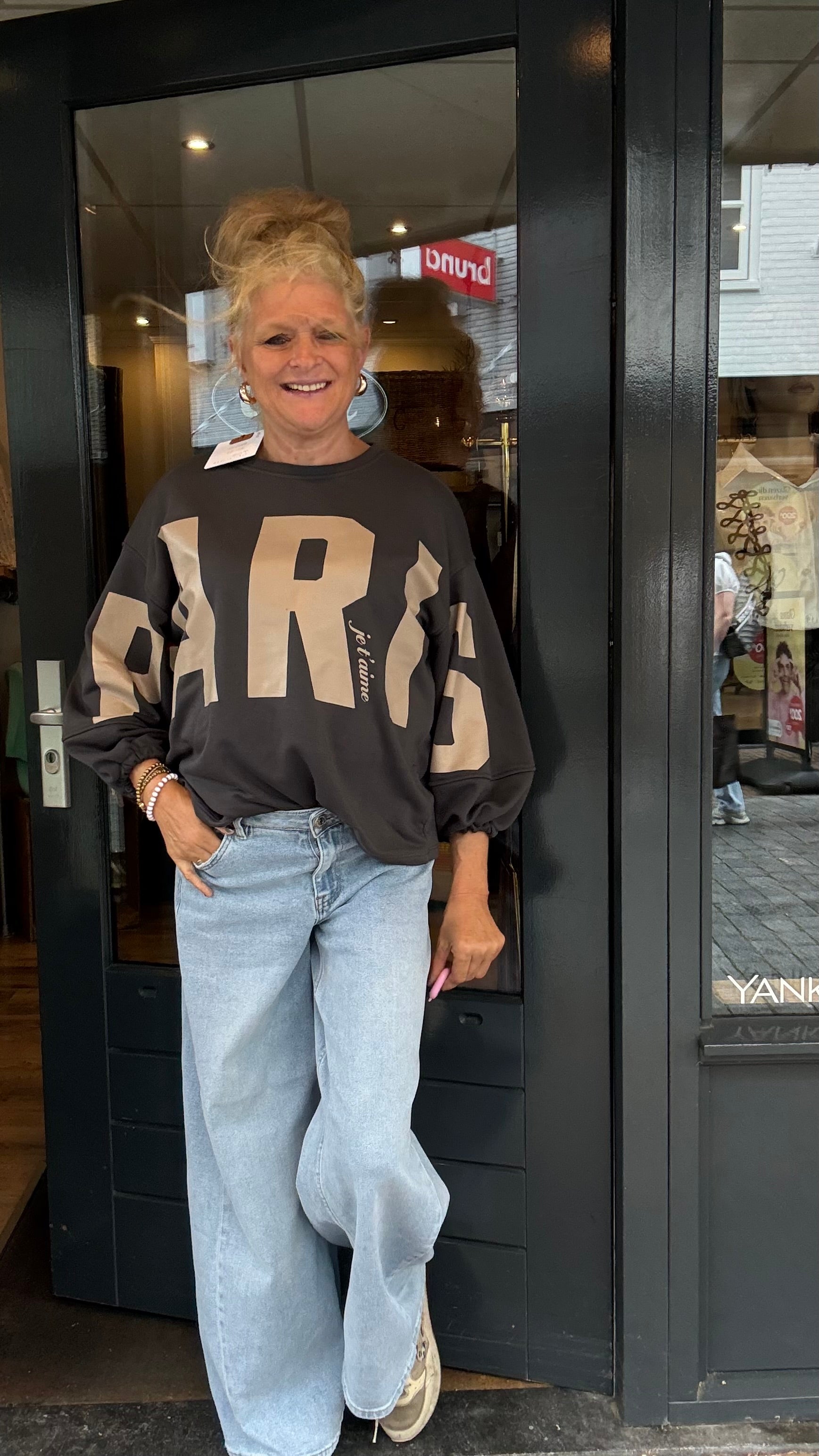 Sweater Paris-Mooij  Donkergrijs/Taupe