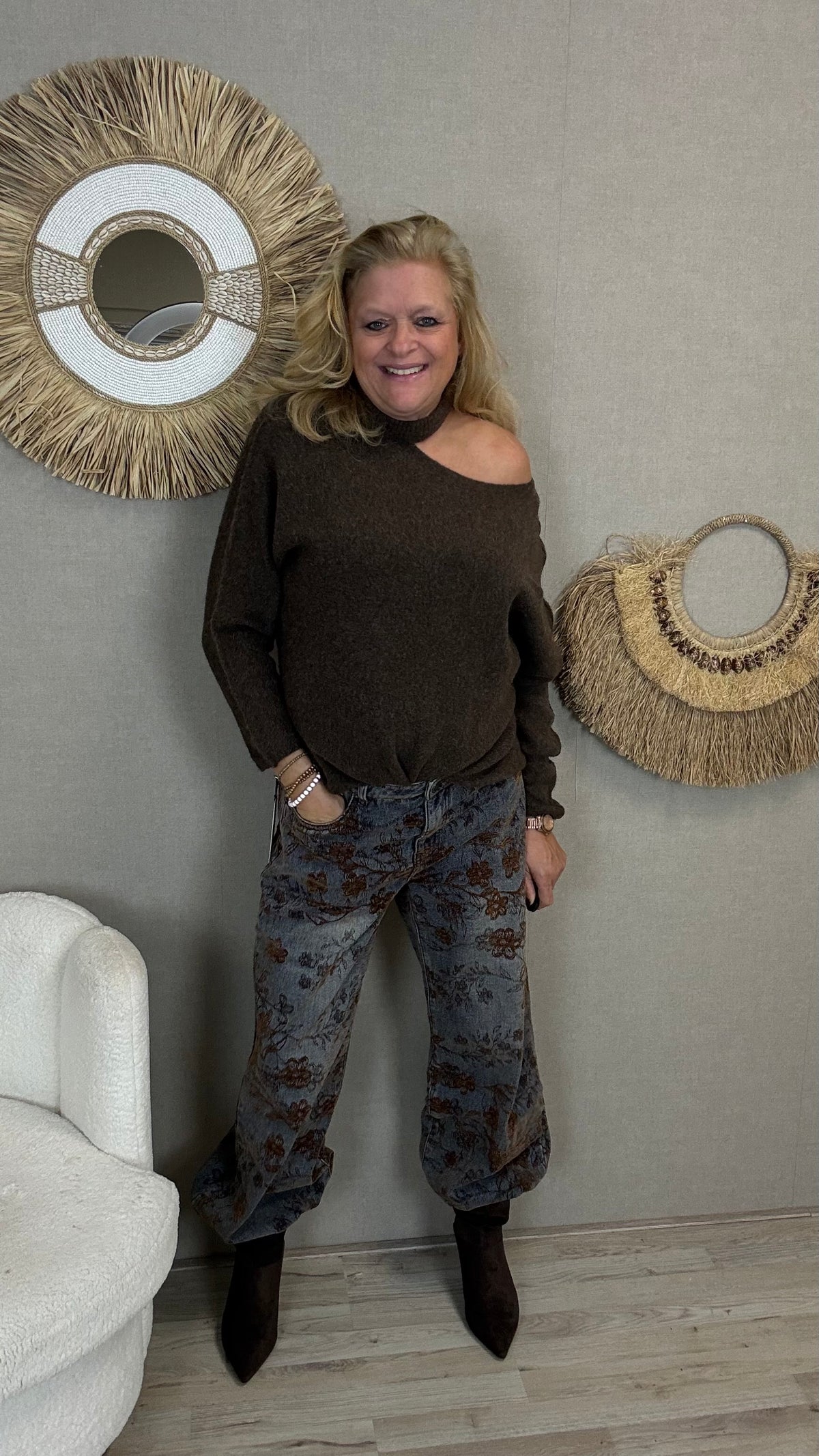 TXK 2947 STRAIGHT PIPE JEANS
MET GEBORDUURDE PRINT