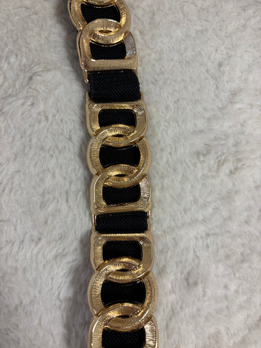 Stretch Riem Zwart Goud