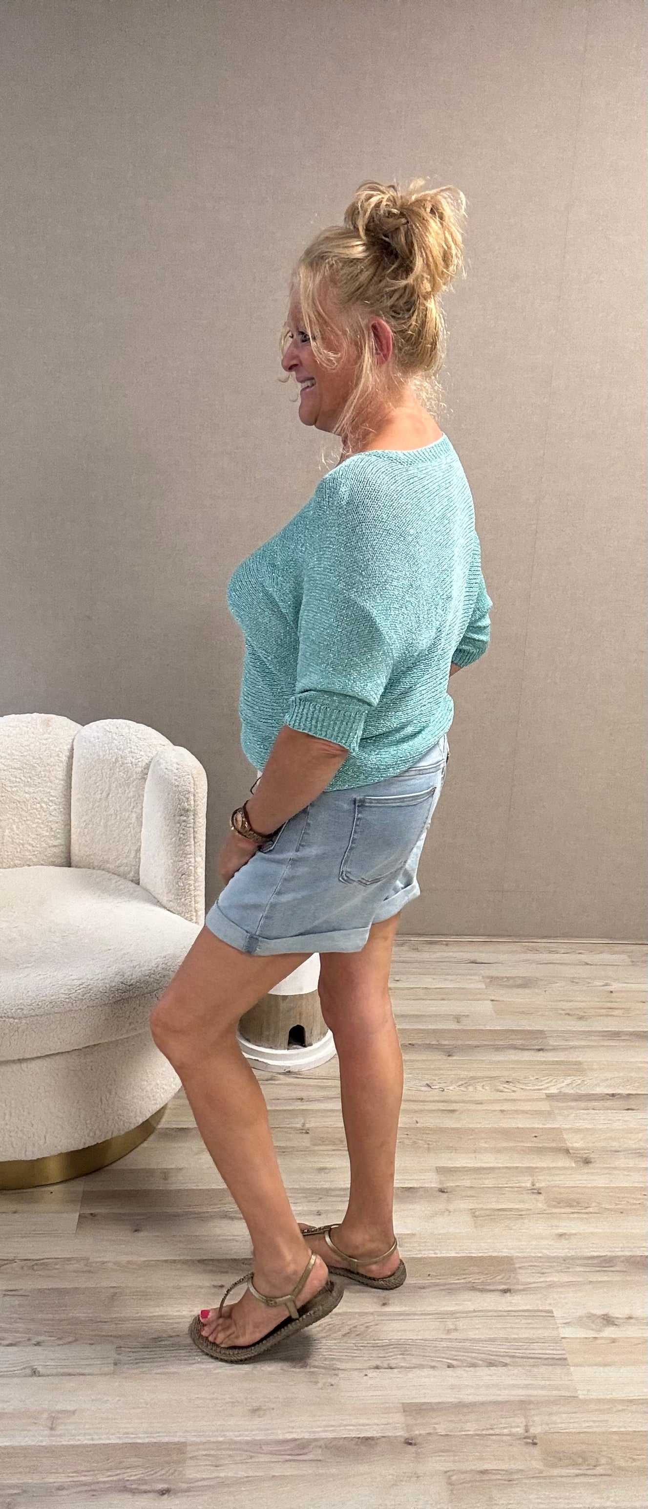 Lurex Truitje Gemma Ricciri turquoise