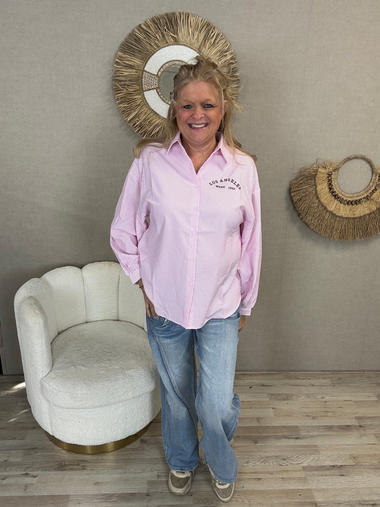 Blouse West 1882 Roze